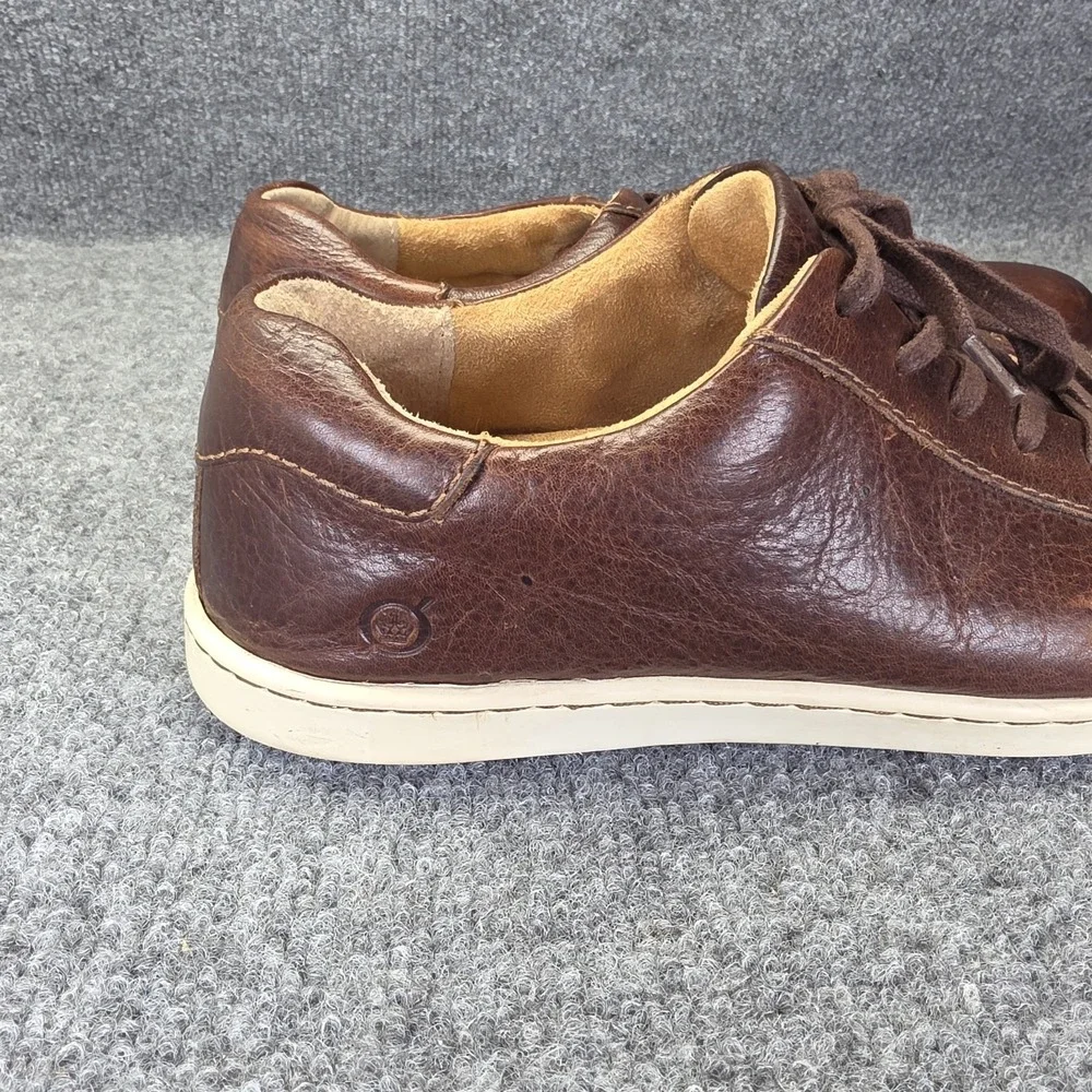 Born Allegheny Shoes Mens 9.5 US Brown Leather Low Top Casual Lace Up Comfort
